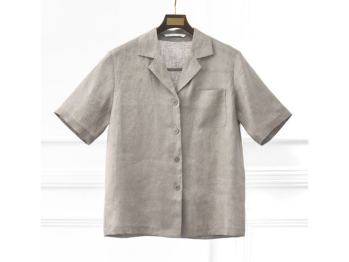 LINEN SHORT SLEEVE PAJAMA SET