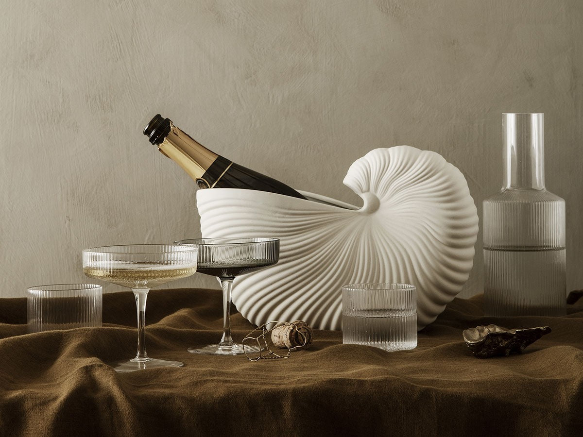 RIPPLE CHAMPAGNE SAUCERS