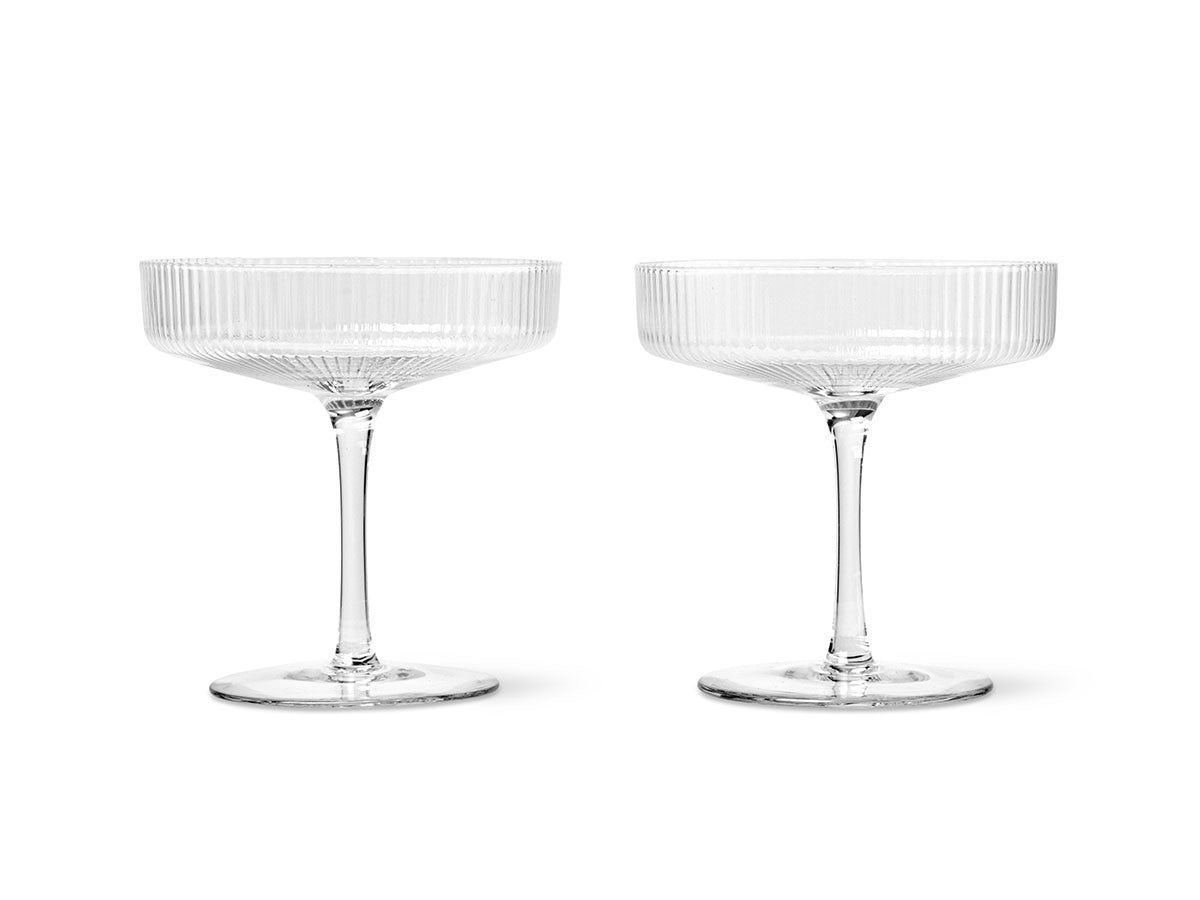 RIPPLE CHAMPAGNE SAUCERS