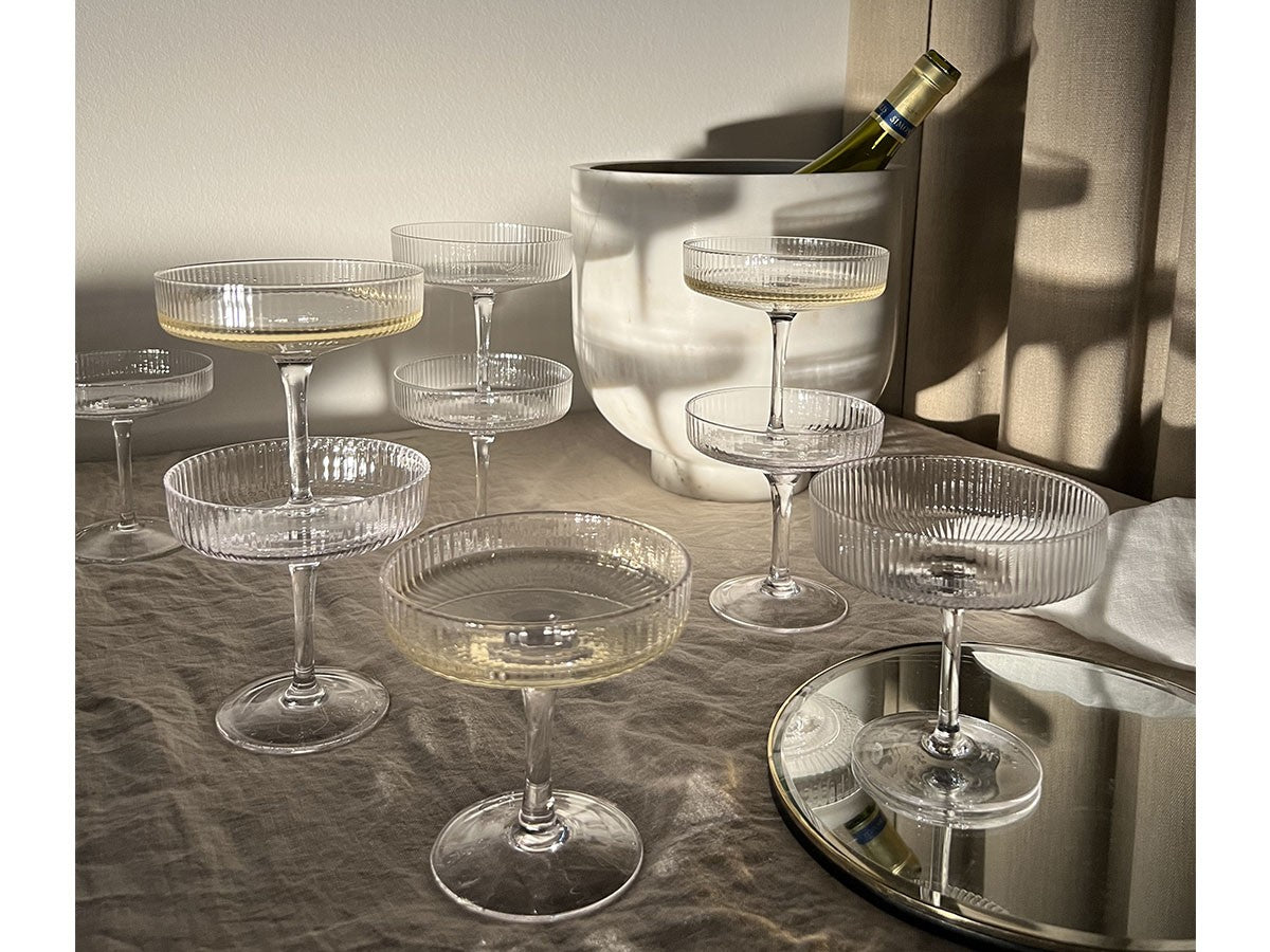 RIPPLE CHAMPAGNE SAUCERS