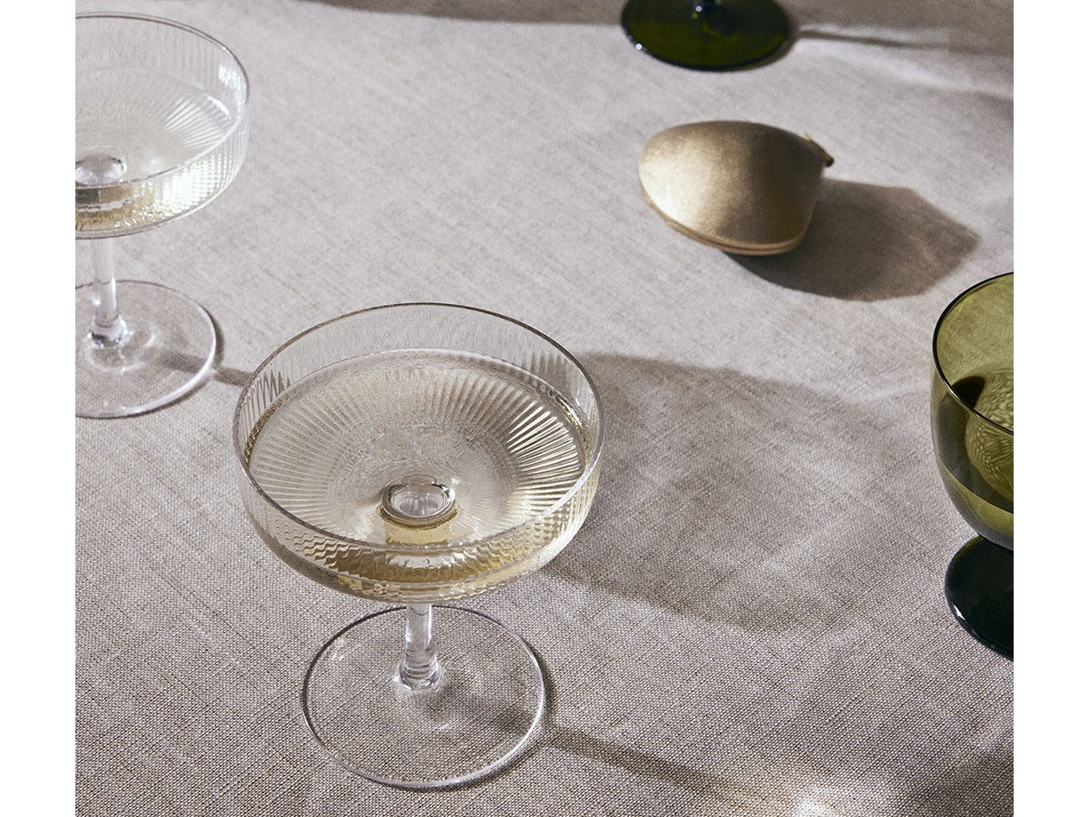 RIPPLE CHAMPAGNE SAUCERS
