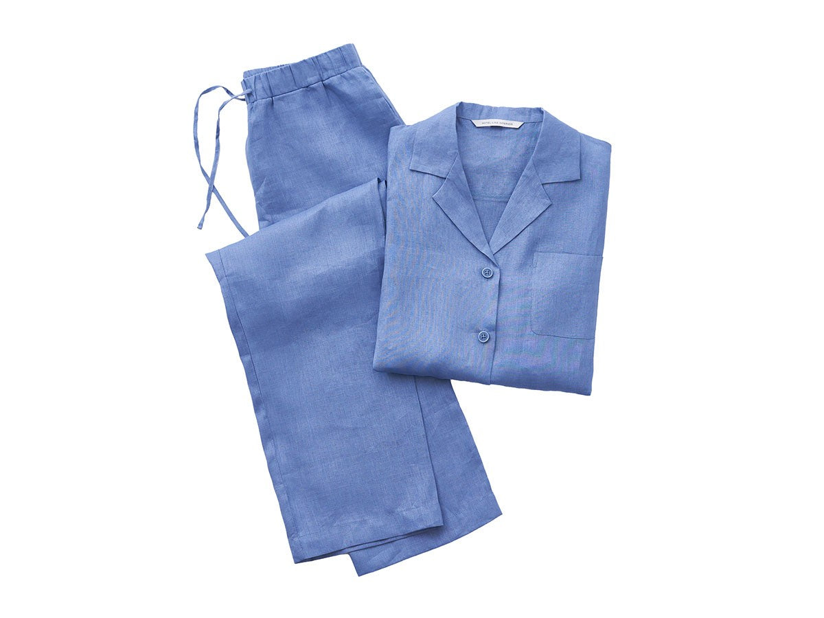 LINEN SHORT SLEEVE PAJAMA SET