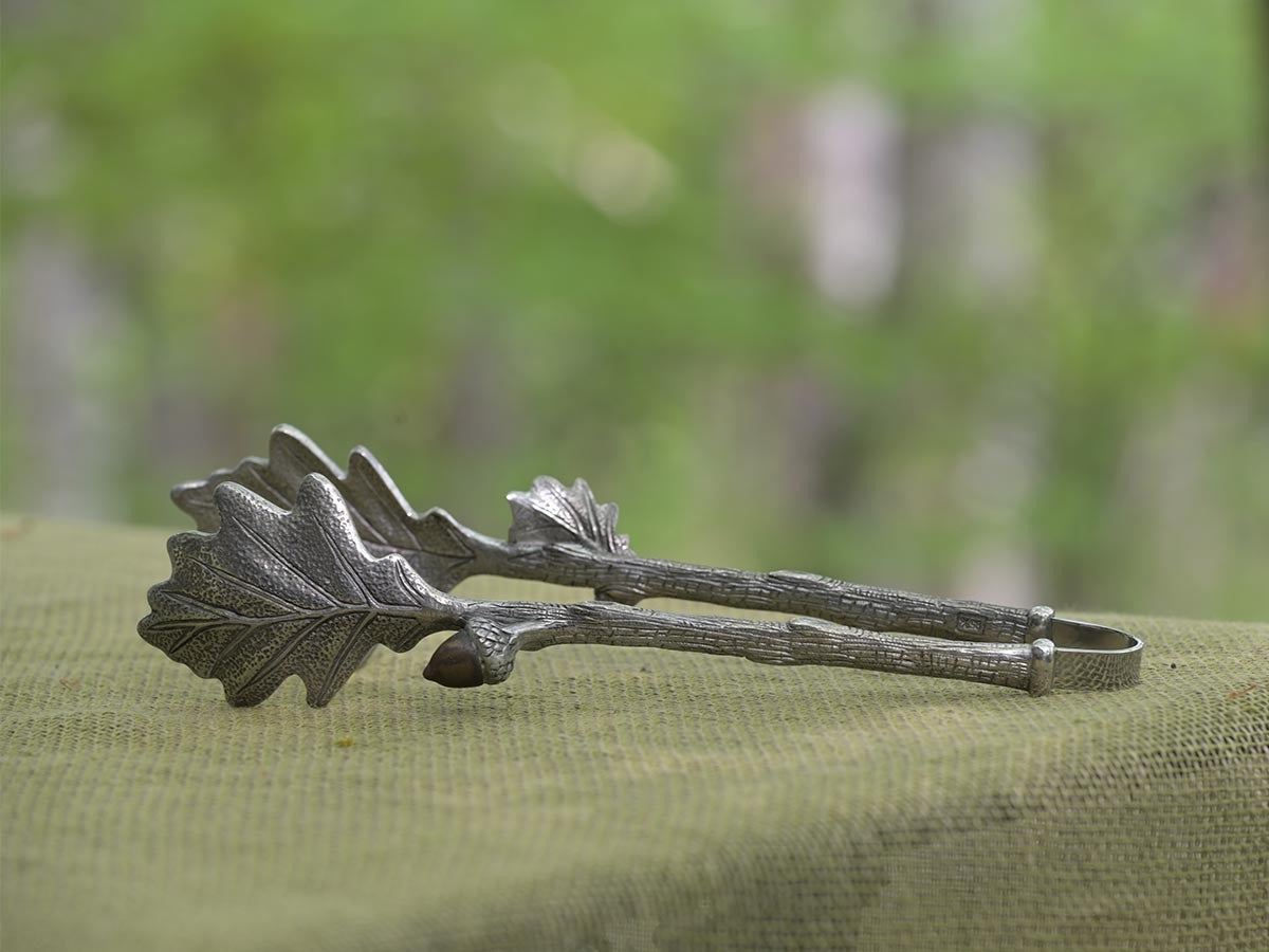 BRONZE ACORN TONGS