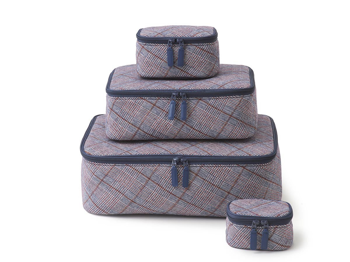 POSH PLAID POUCH SET OF 4