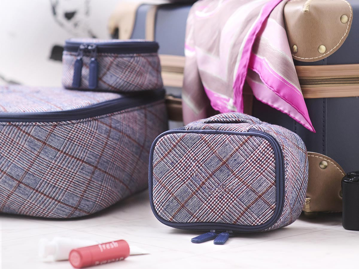 POSH PLAID POUCH SET OF 4