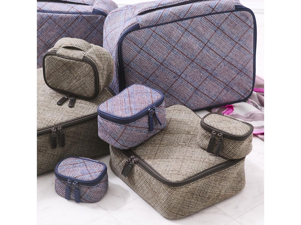 POSH PLAID POUCH SET OF 4