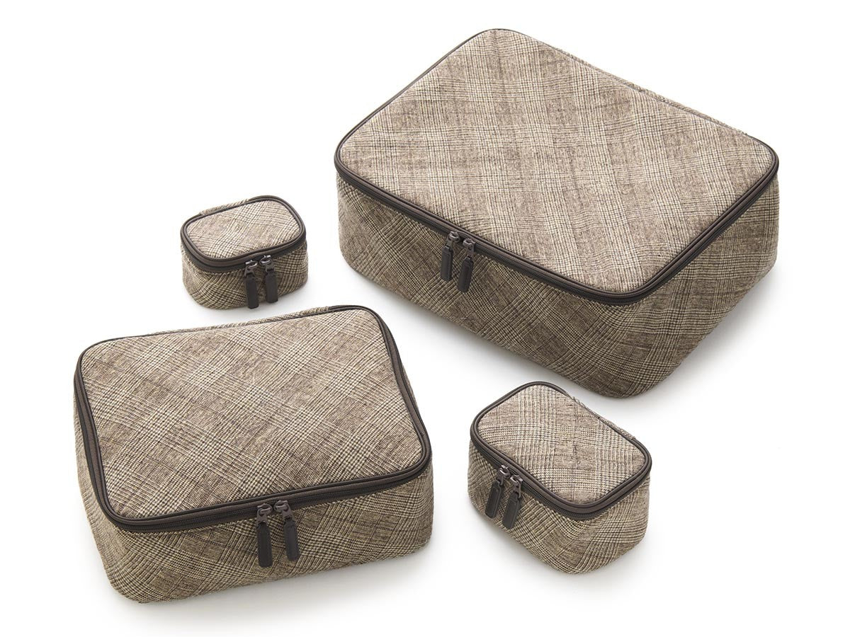 POSH PLAID POUCH SET OF 4