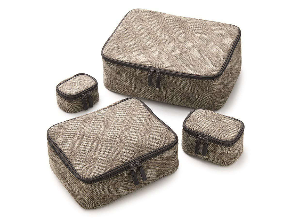 POSH PLAID POUCH SET OF 4