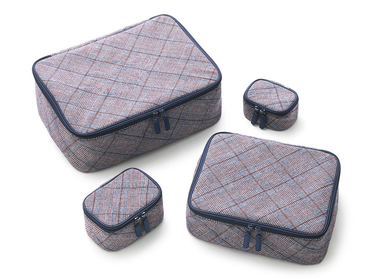 POSH PLAID POUCH SET OF 4