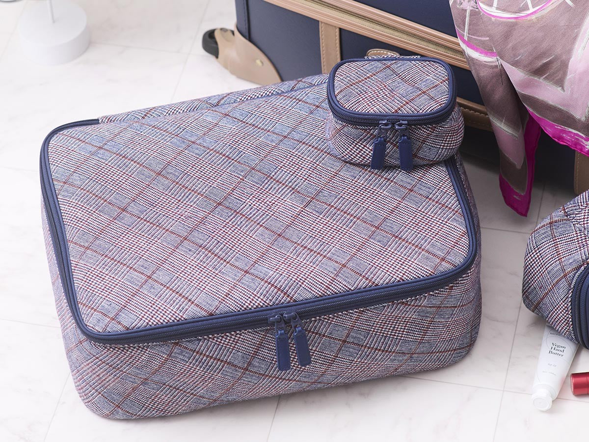 POSH PLAID POUCH SET OF 4