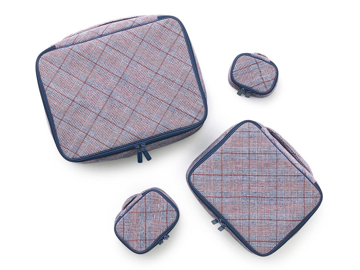 POSH PLAID POUCH SET OF 4
