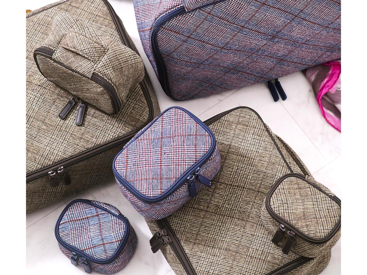 POSH PLAID POUCH SET OF 2