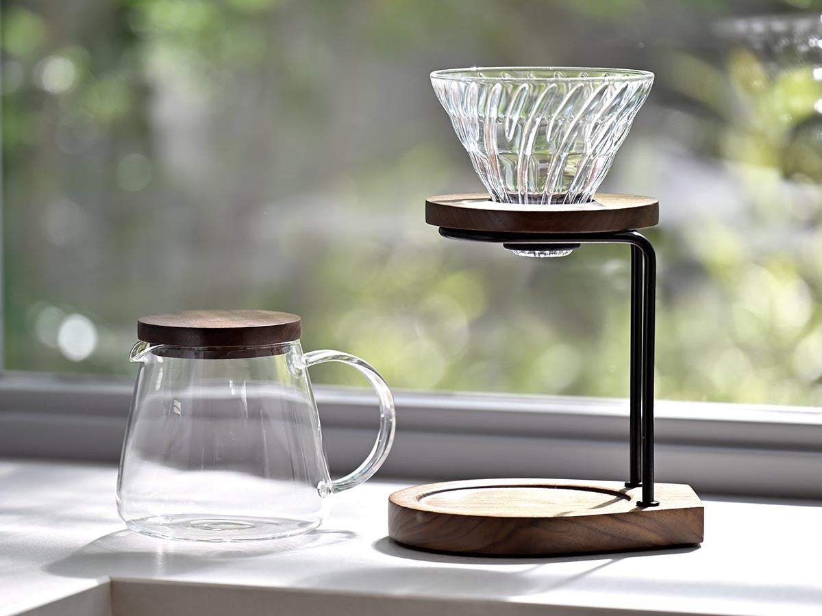 WALNUT WOOD DRIP STAND SET