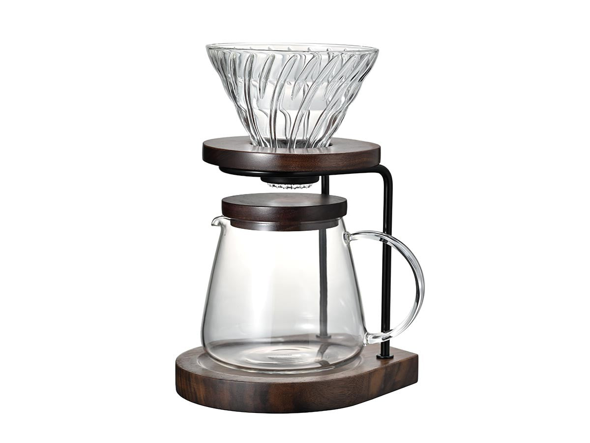 WALNUT WOOD DRIP STAND SET