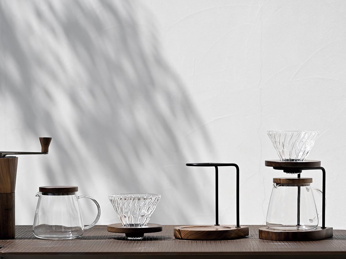 WALNUT WOOD DRIP STAND SET