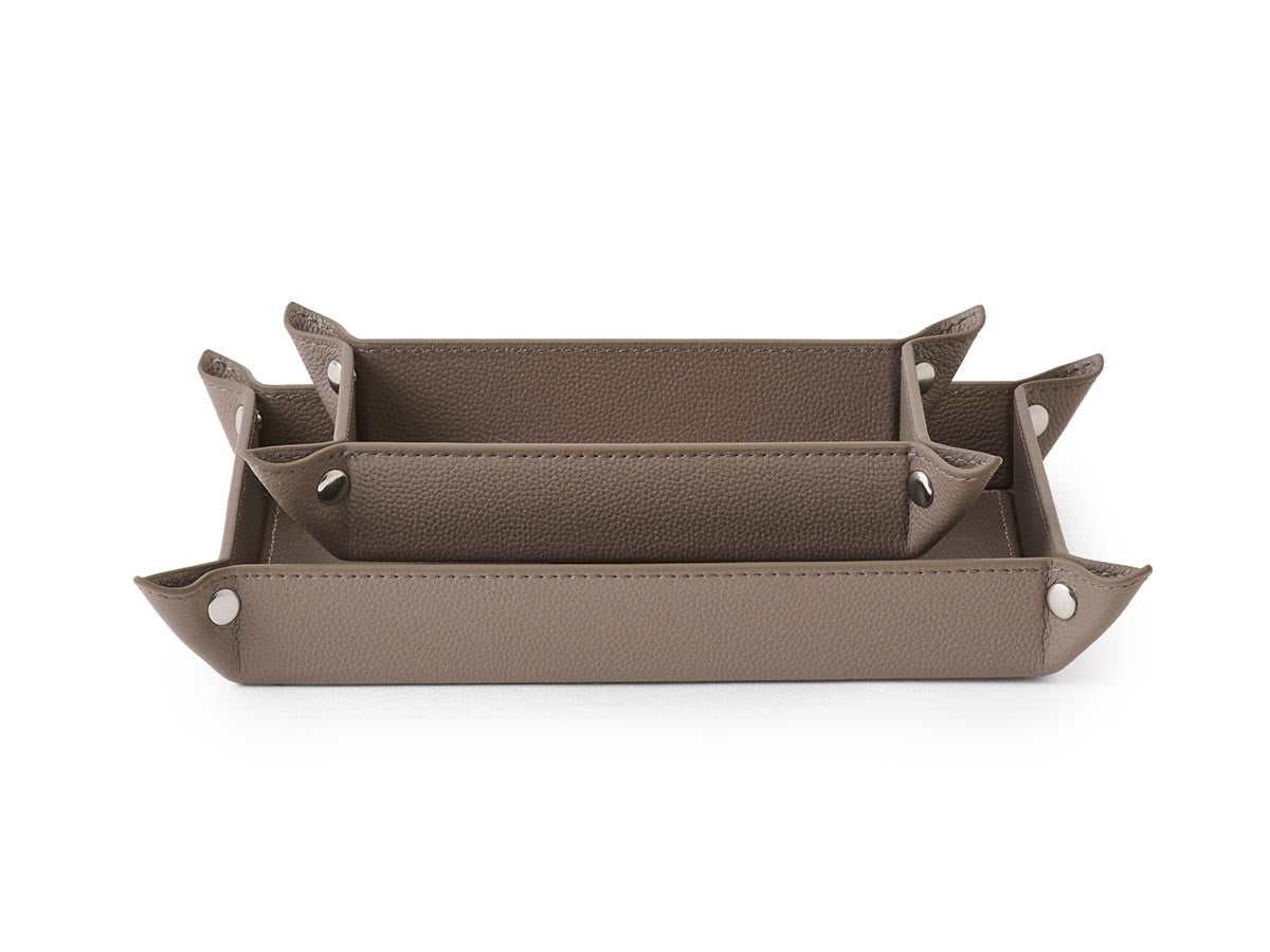 LEATHER TRAY SET